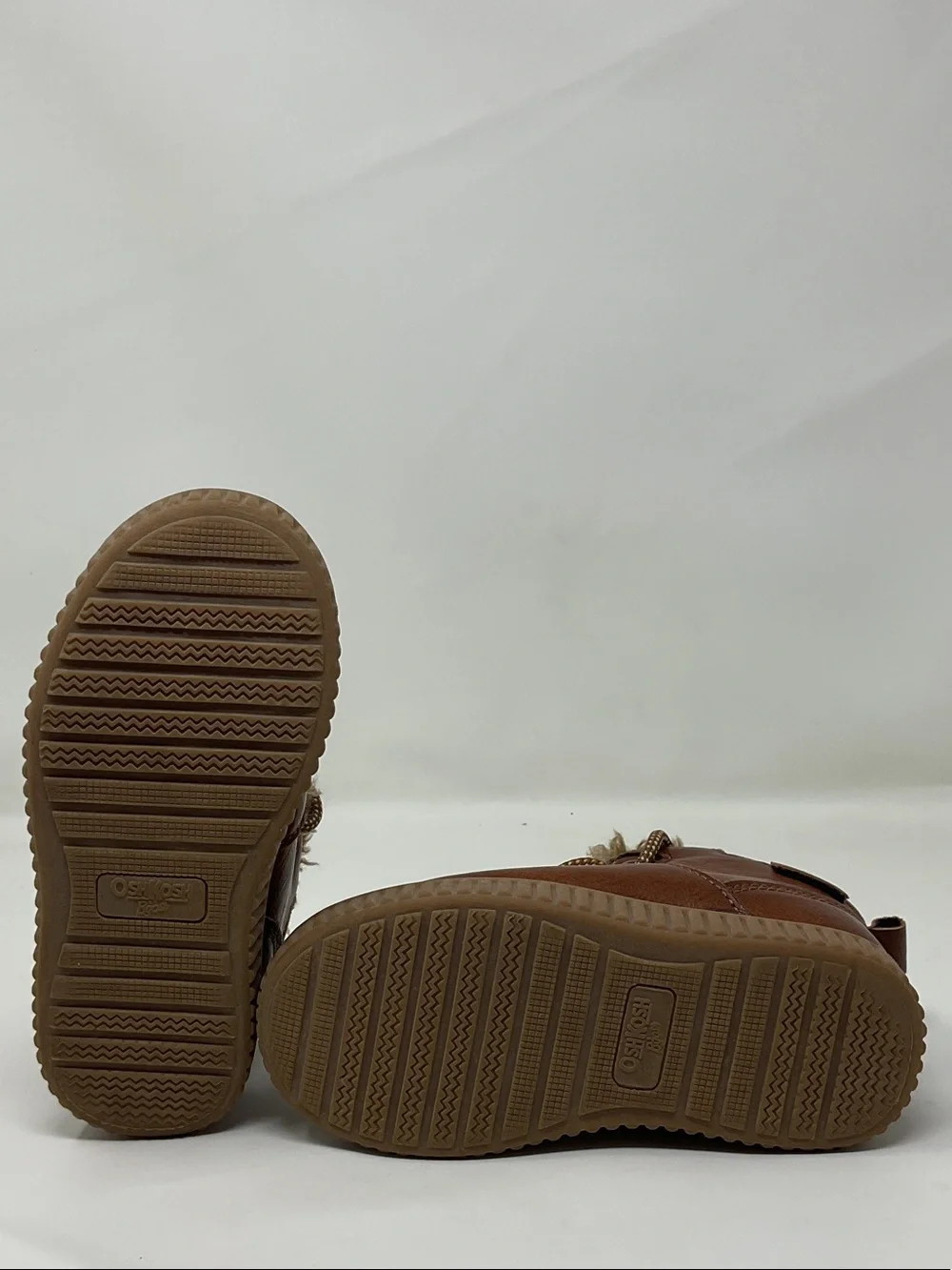 OshKosh B'gosh Brown Faux-Fur Lace-Up Kids Boots size 8